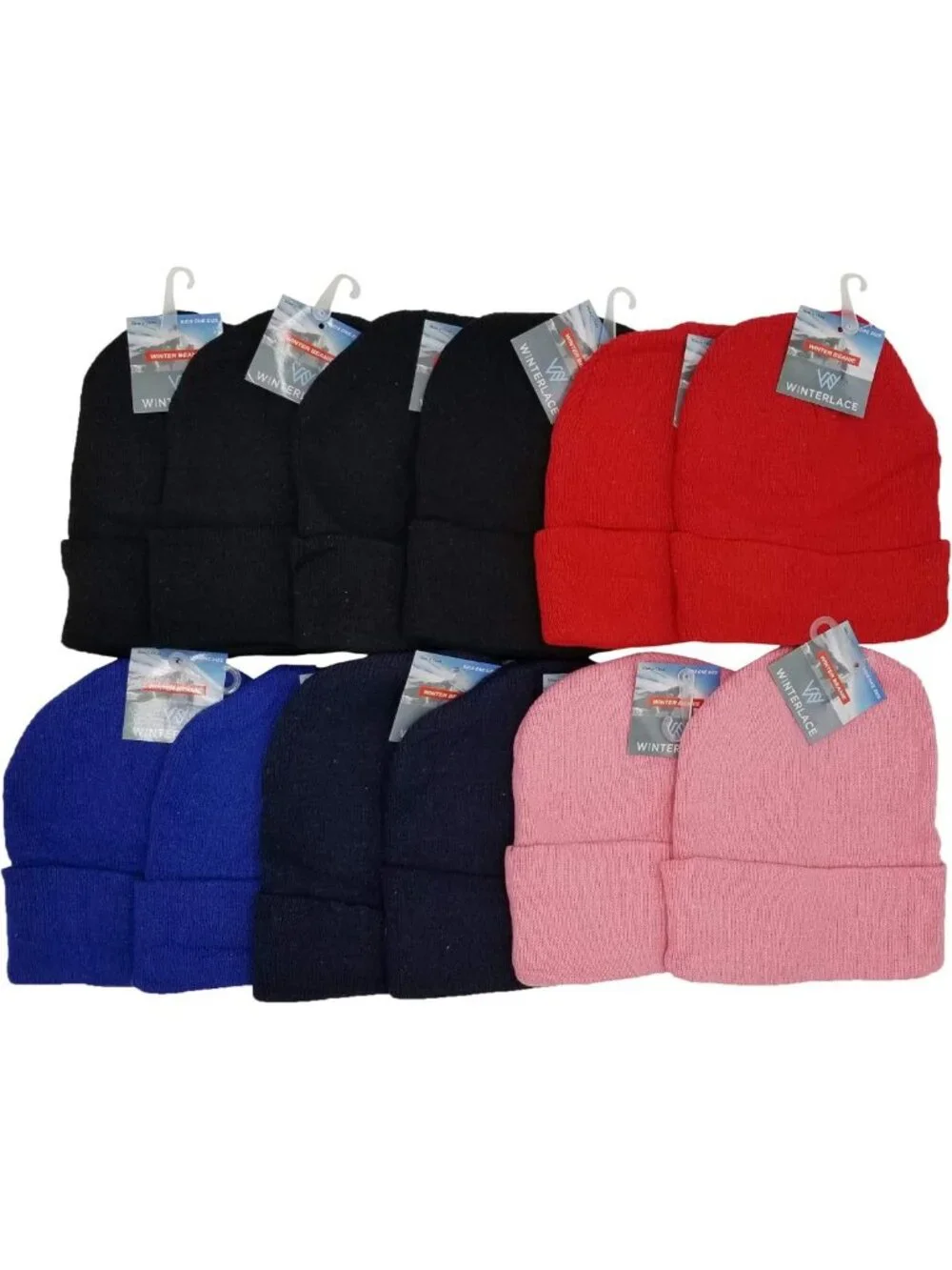 48 Pack Kids Winter Beanies - Warm Cold Weather Hats for Boys & Girls, Outdoor